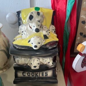 Charming Dalmatian Cookie Jar - Black and White